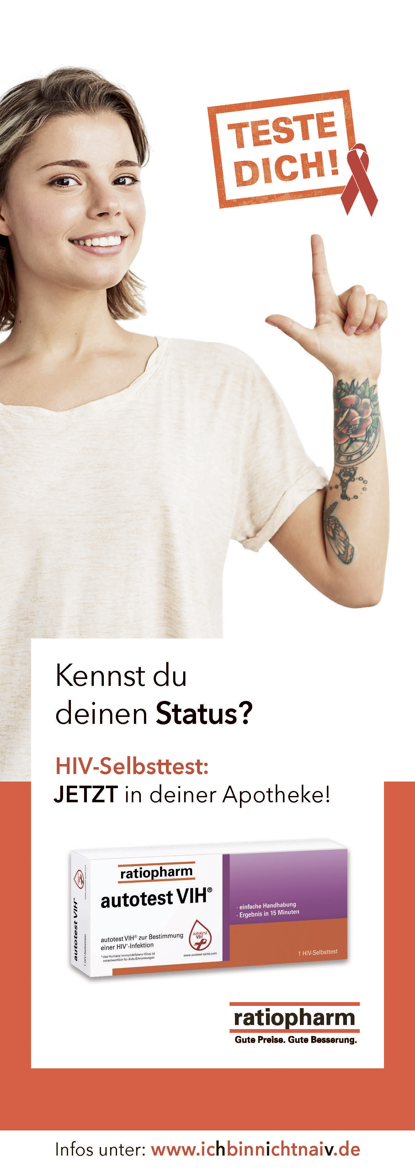 Anzeige: Teste dich! HIV-Selbsttest von Ratiopharm 